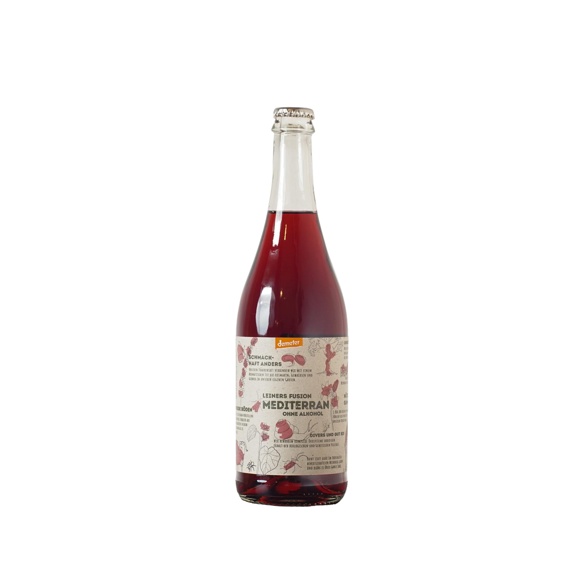 Infusion Mediterran Traubensaft mit Rosmarin-Tee und Kohlensäure - Weingut Jürgen Leiner - 0,75l