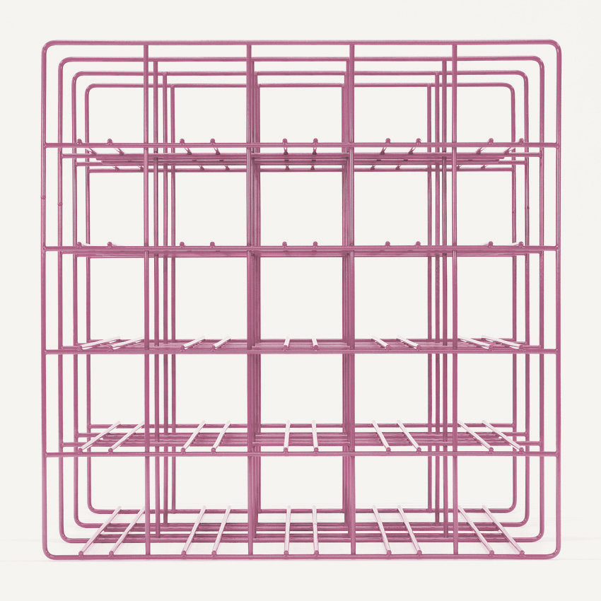 Weinregal fourpointeight für 25 Flaschen erikaviolett (pink) - Furch Gestaltung + Produktion