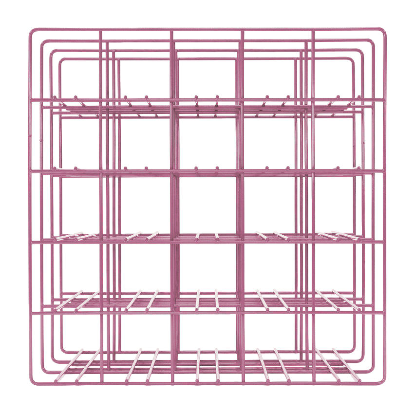 Weinregal fourpointeight für 25 Flaschen erikaviolett (pink) - Furch Gestaltung + Produktion