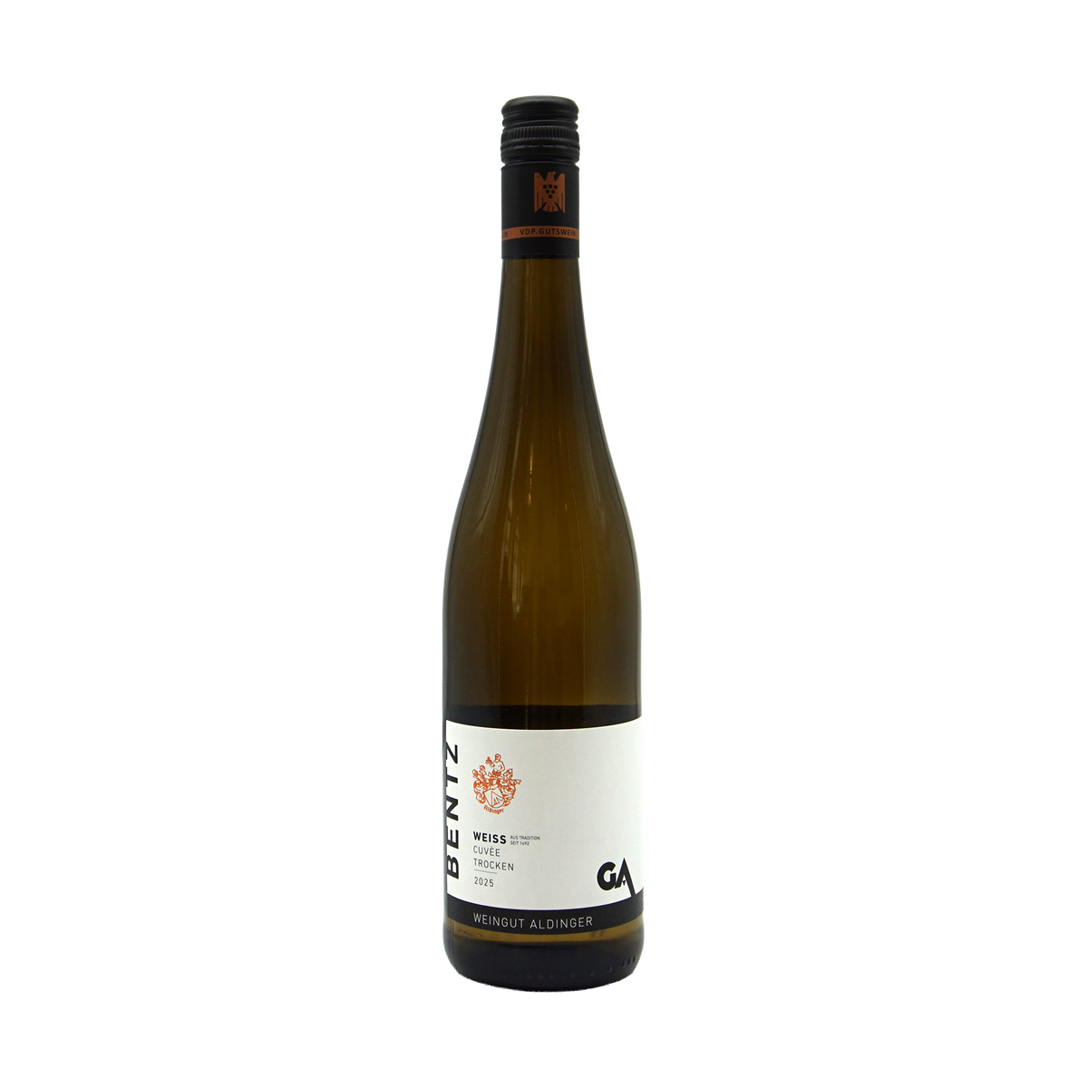 Bentz Weißwein Cuvée Qualitätswein trocken 2025 - Weingut Aldinger - 0,75l